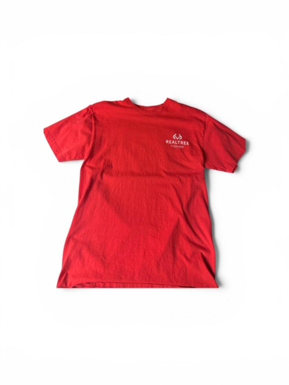 Real Tree Red Short Sleeve Fishing T-Shirt  Size L (42-44)